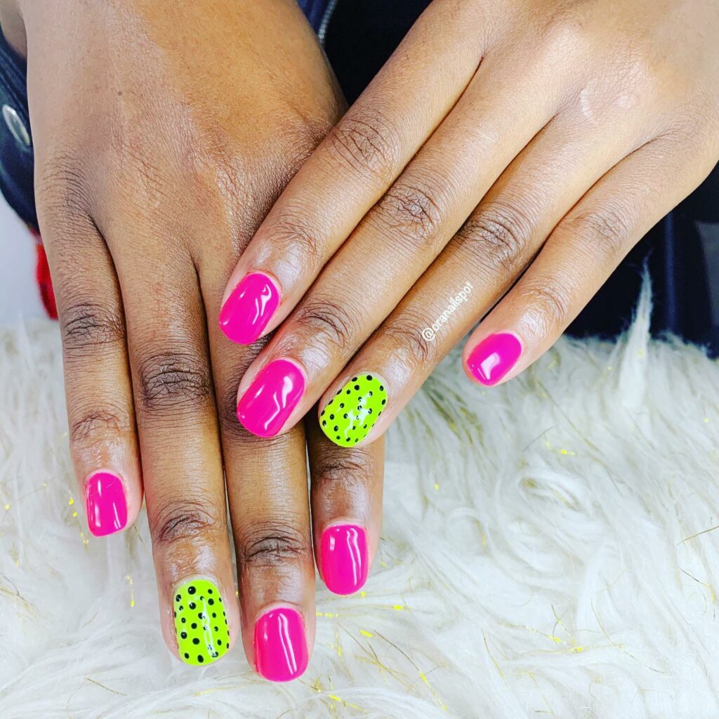 Exciting Birthday Nail Inspirations for 2024 π 41 Neon Green and Pink Feast