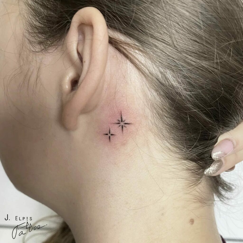 12+ Star Tattoo Behind Ears Ideas To Inspire You! 18 Night Sky Star Tattoo