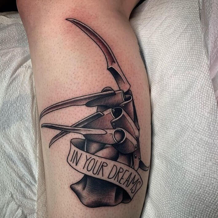 11+ Nightmare On Elm Street Tattoo Ideas That Will Blow Your Mind! 18 Nightmare On Elm Street Stencil Tattoo