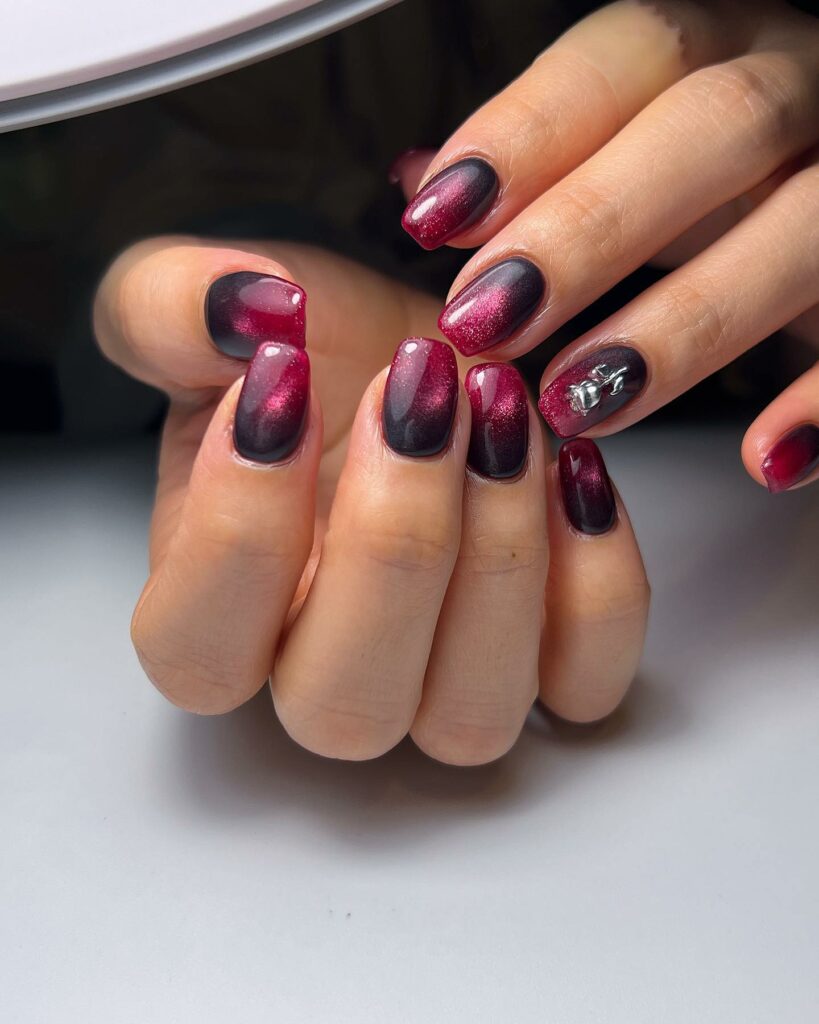 Embrace the Night with 33 Vampire Nail Designs for 2024 28 Nightshade Silhouette Design