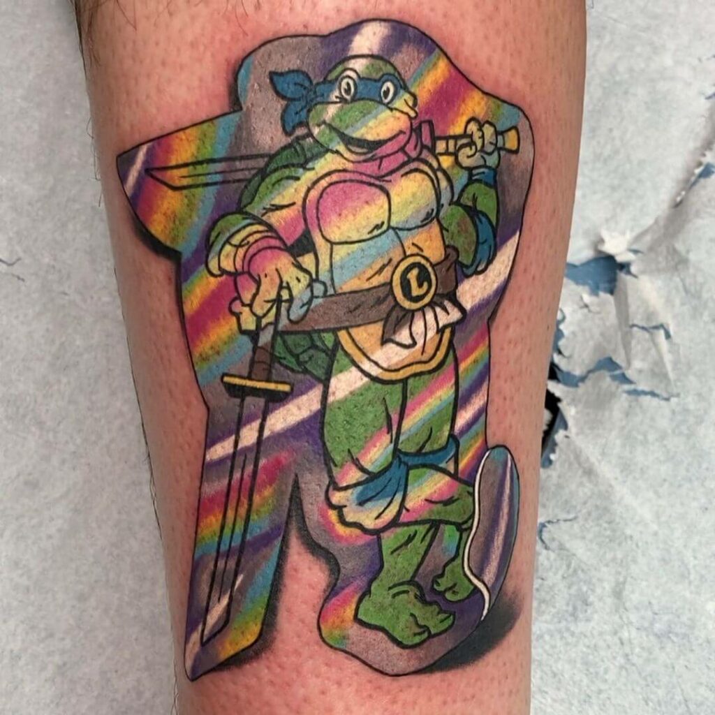 11+ Holographic Tattoo Ideas That Will Blow Your Mind! 20 Ninja Turtle Holographic Sticker