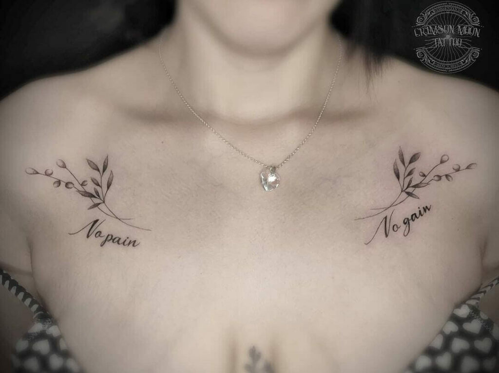 11+ No Pain No Gain Tattoo Ideas That Will Blow Your Mind! 14 No Pain No Gain Chest Tattoo