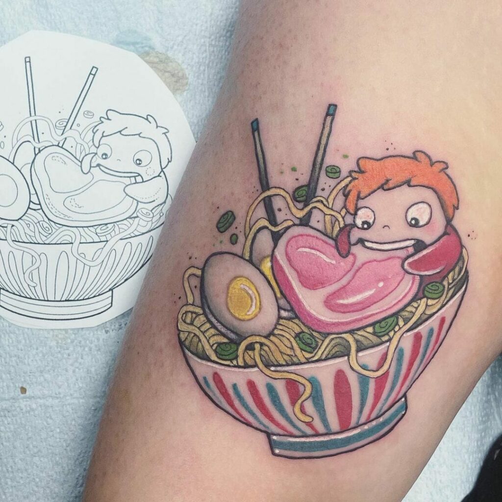 12+ Bowl Tattoo Ideas To Inspire You! 13 Noodle Bowl Hand Tattoo