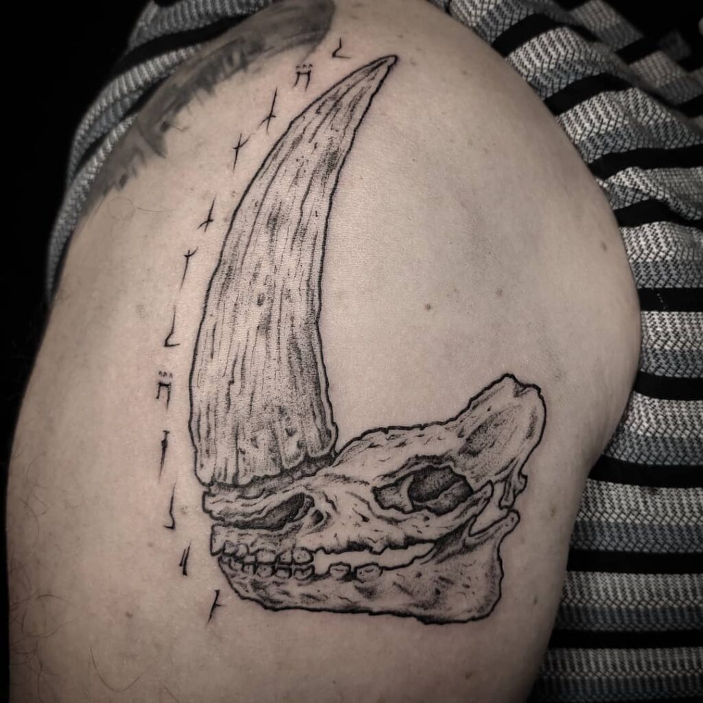 10+ Mudhorn Tattoo Ideas That Will Blow Your Mind! 18 Norse Mandalorian Tattoos