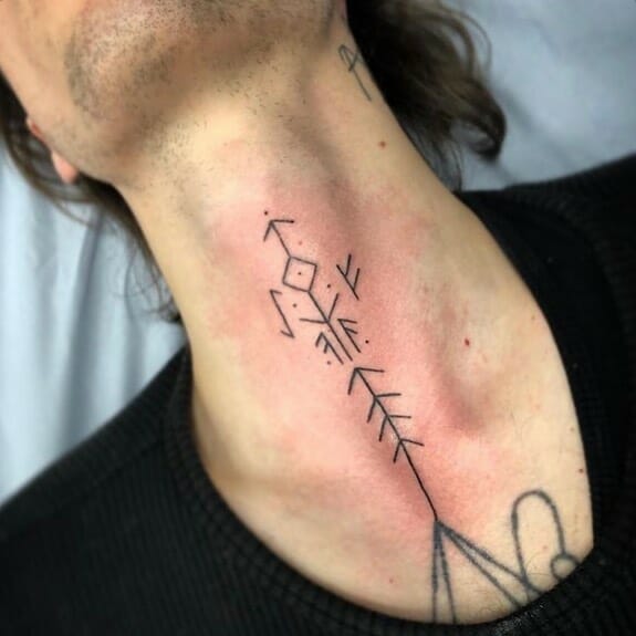 10+ Norse Rune Tattoo Ideas That Will Blow Your Mind! 12 Norse Runes Throat Tattoo