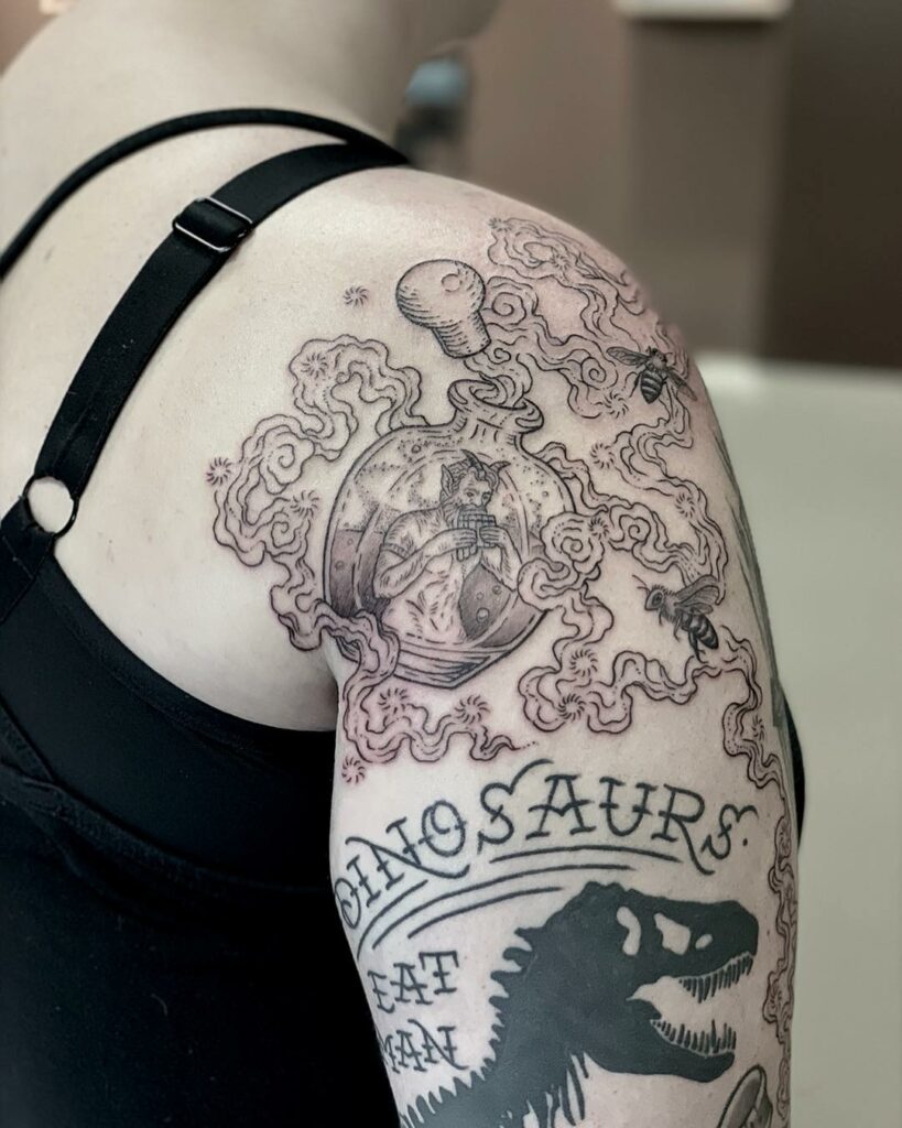 11+ Perfume Tattoo Ideas That Will Blow Your Mind! 17 Novel-Inspired Perfume Tattoo Idea