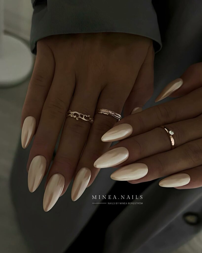 50 Latest Almond Shape Nail Ideas To Try In 2024! 34 Chic Nude Almond Nails