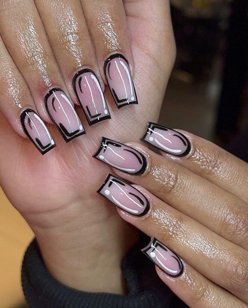 44 Latest Pop Art Nail Designs To Try In 2024! 26 Nude Square Pop Art Nails