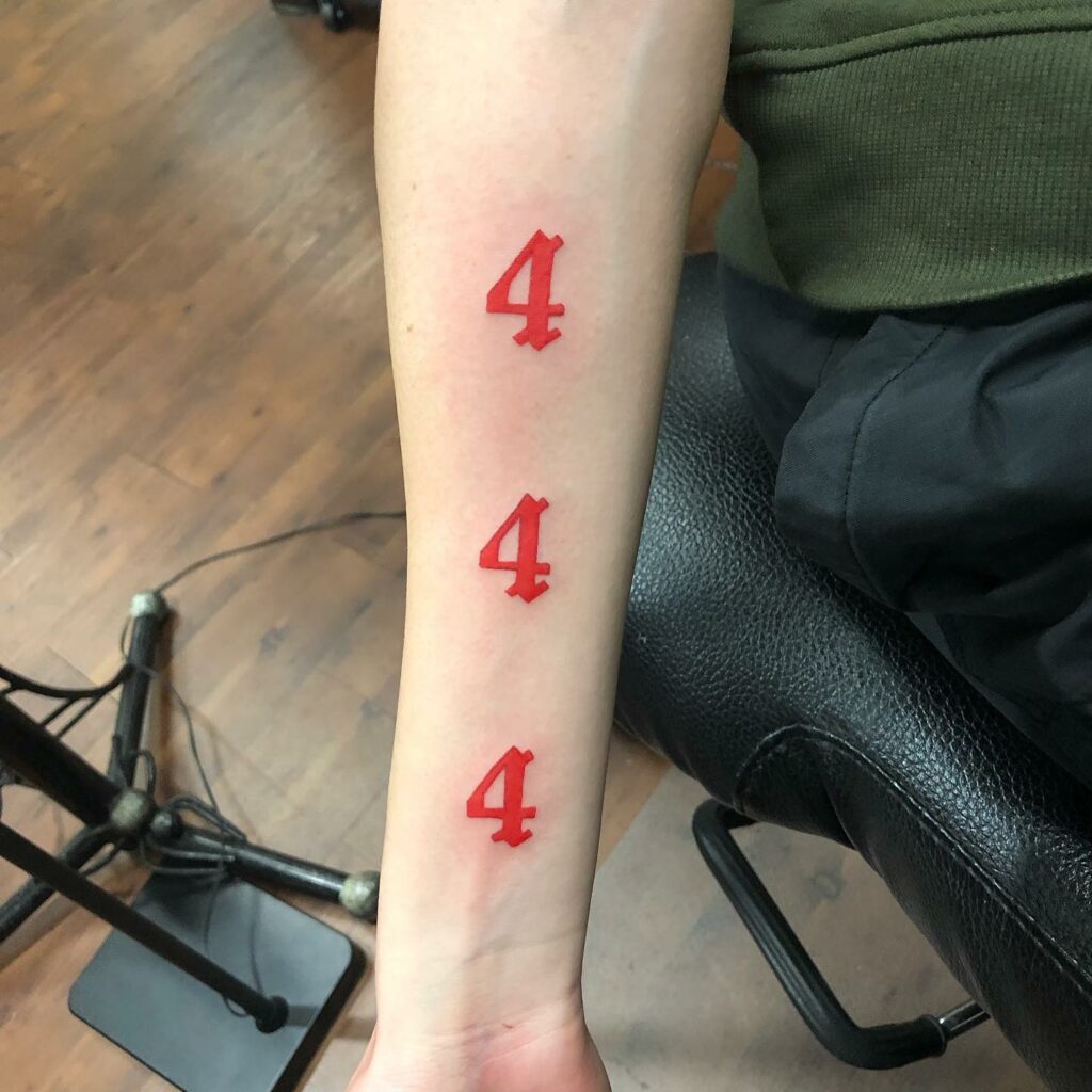 10+ Tattoo Fancy Number Fonts That Will Blow Your Mind! 14 Number 4 Tattoos