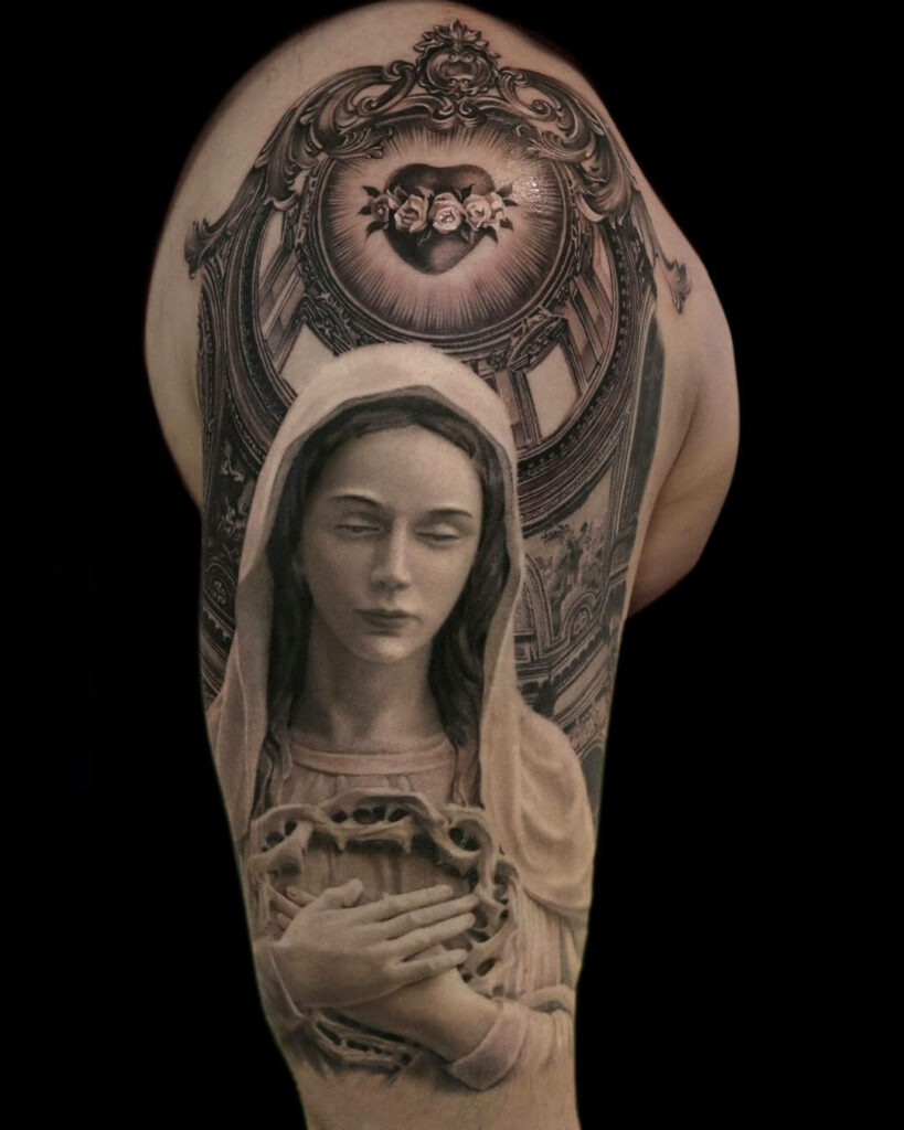 12+ Christian Half Sleeve Tattoo Ideas To Inspire You! 11 Nun Tattoo