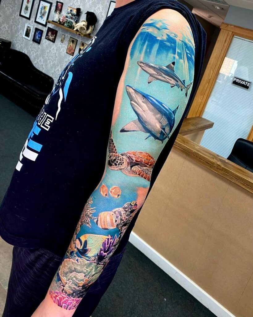 10+ Marine Tattoo Ideas You Have To See To Believe! 13 Ocean World