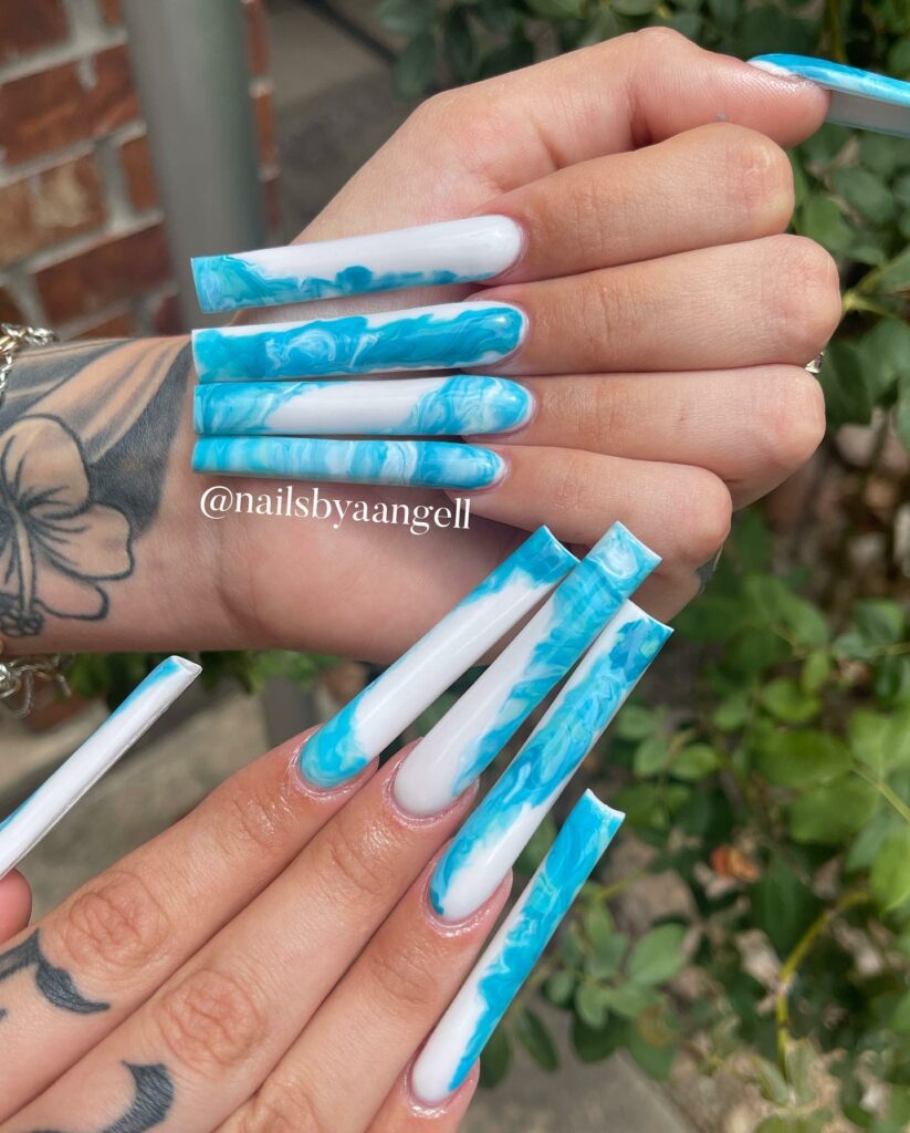 37 Latest Teal Nail Designs To Try In 2024! 33 Oceanic Teal Nails