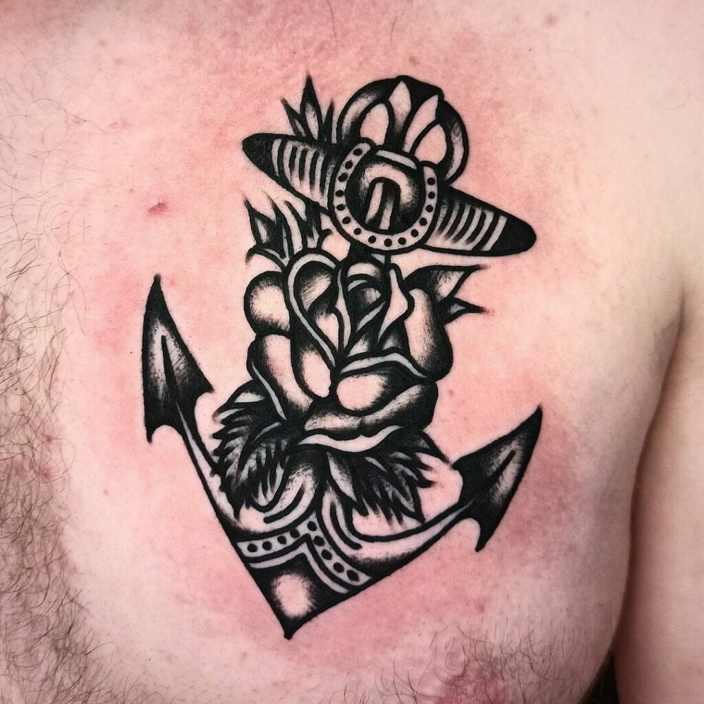 10+ Anchor Chest Tattoo Ideas That Will Blow Your Mind! 11 Old School Anchor Tattoo Design