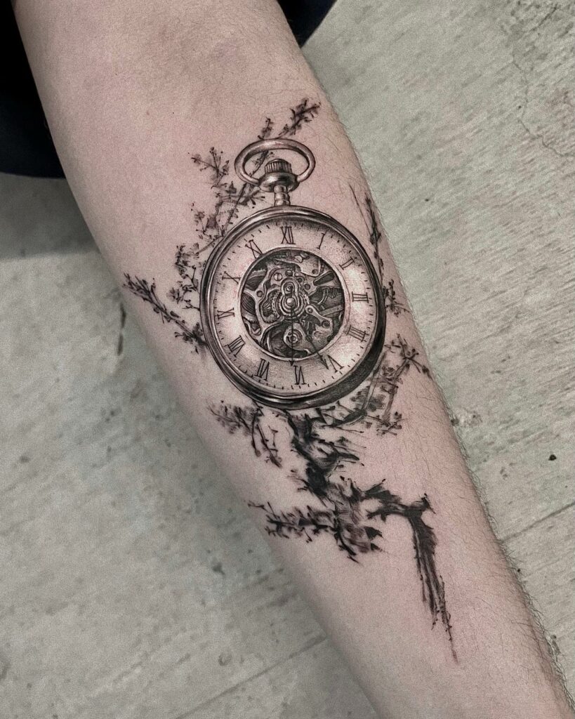 10+ Small Clock Tattoo Ideas That Will Blow Your Mind! 13