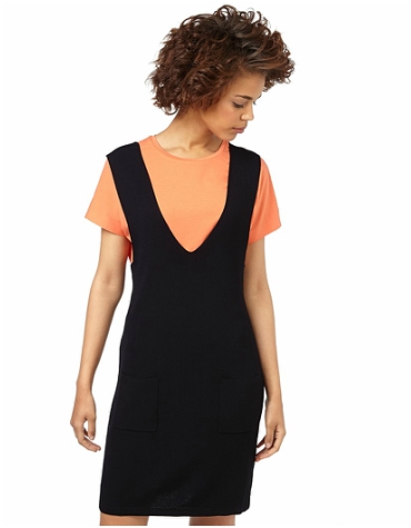 Oliver Bonas Lana Knitted Pinafore Dress £55 Oliver Bonas black knitted pinafore dress