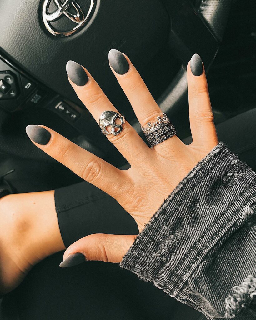 Get Spooky with 33 Black Halloween Nails To Try in 2024 15 Ombre Black Halloween Nails