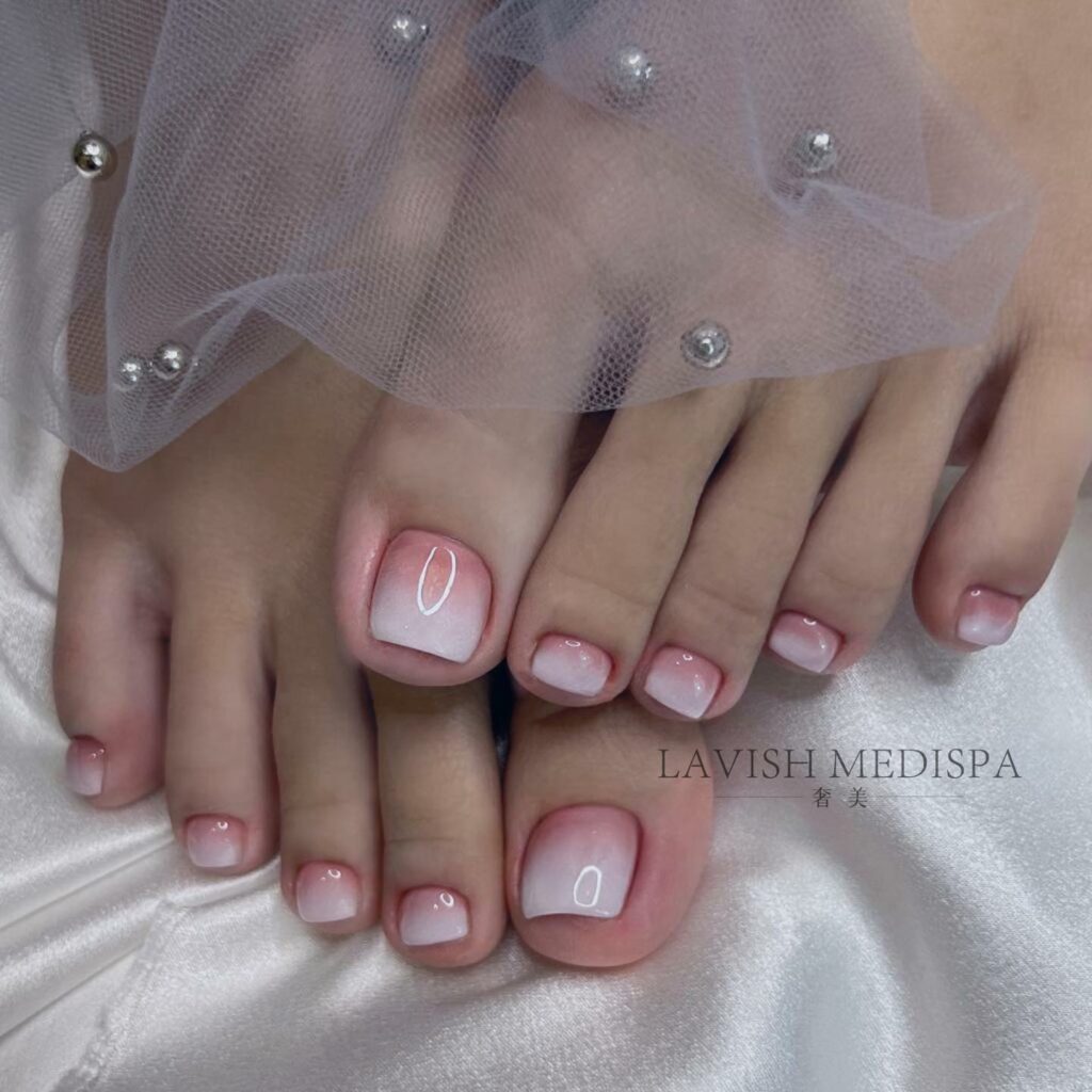 30 Gel Pedicure Ideas to Experiment with in 2024 30 Ombre Bliss pedicure