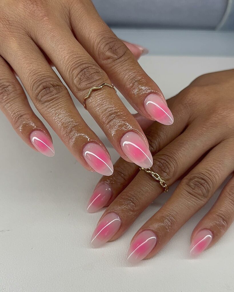 Try in 2024: 39 Latest Short Almond Nail Designs 47 Ombre Elegance ideas