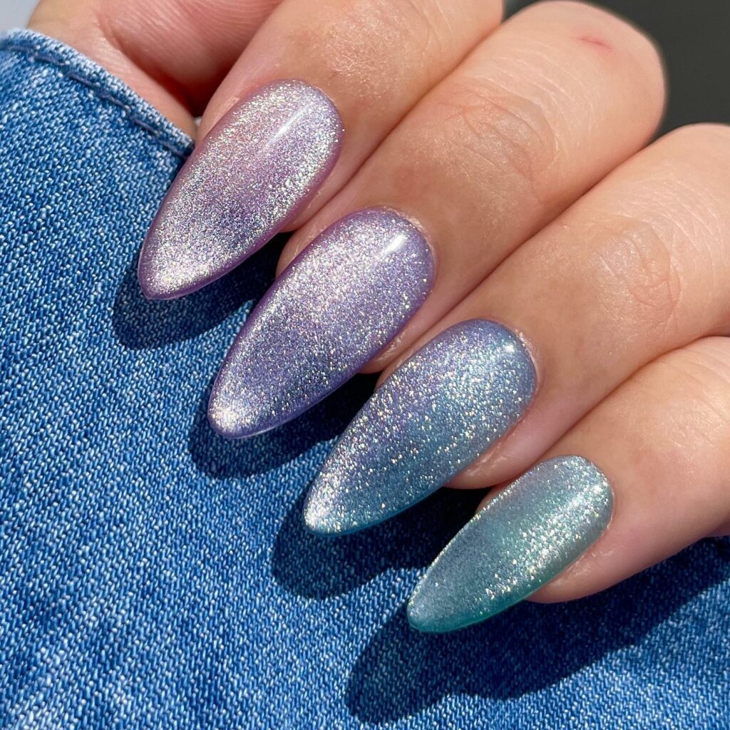 25 LATEST VELVET NAIL DESIGNS TO TRY IN JANUARY 2024! 15 Gradient Ombré Velvet Nails
