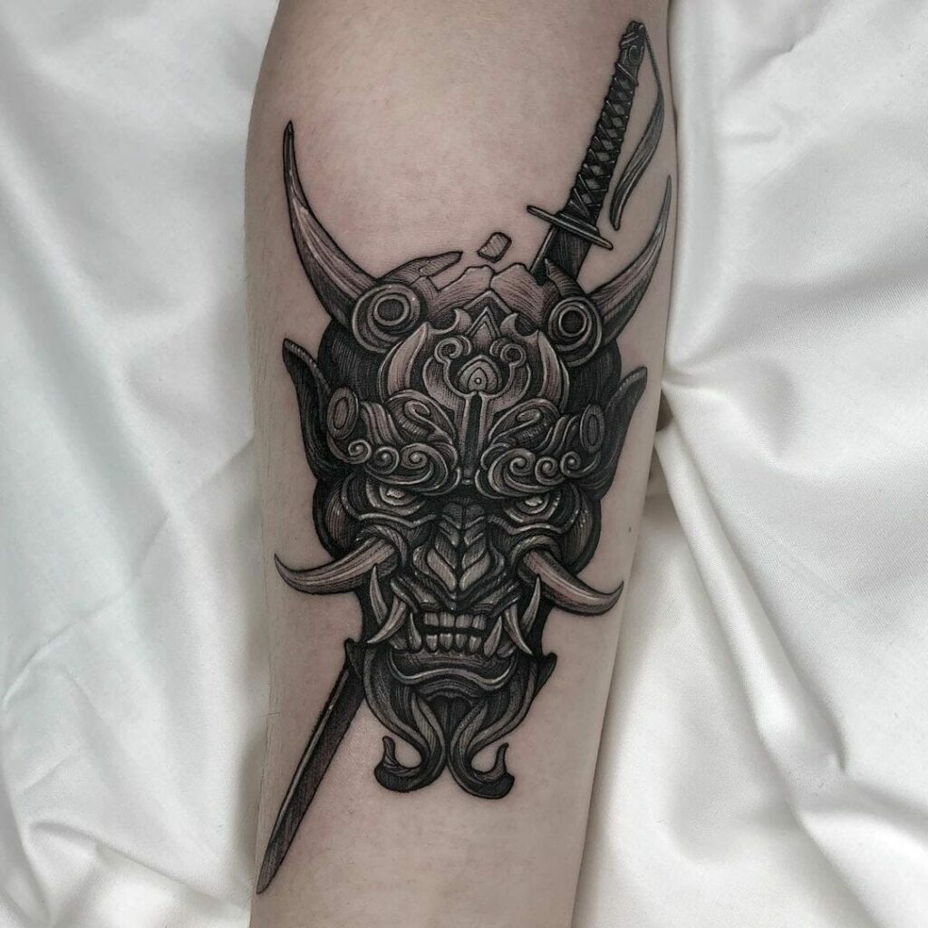 12+ Japanese Samurai Tattoo Ideas To Inspire You! 15 Oni Samurai Tattoo