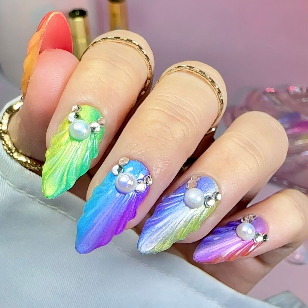 17 Latest Mermaid Nail Designs You Need To Try In 2024! 10 The Magic of Opal-Inspired Mermaid Nails
