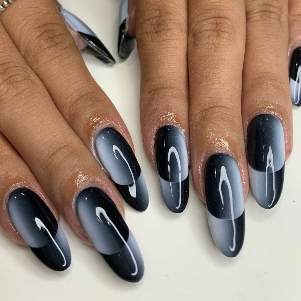 Discover 44 Trendsetting Black Nail Designs for 2024 10 Optical Illusion Black nails
