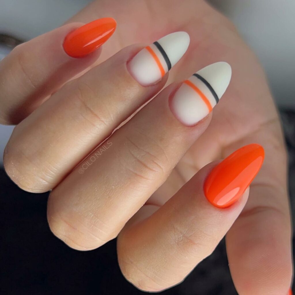 40 Latest Orange Nail Designs to Try in 2024 30 Orange Galaxy