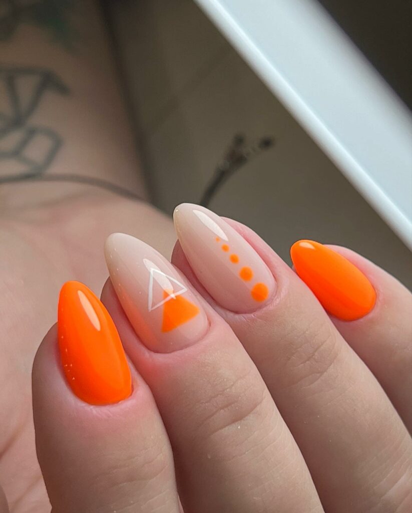 40 Latest Orange Nail Designs to Try in 2024 25 Orange Geometric