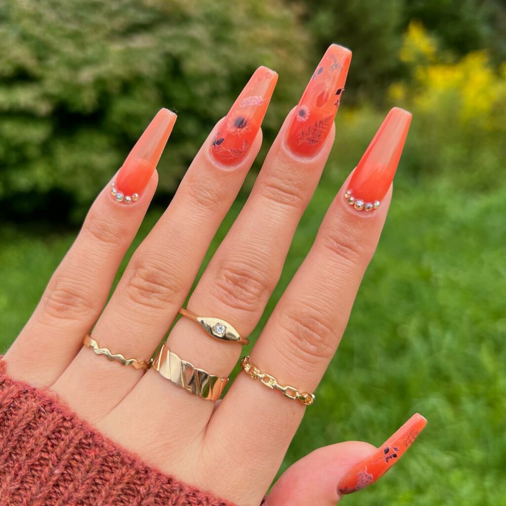 Relax with 20 Milk Bath Nail Designs in 2024 28 Citrus Orange Milk Bath Nails