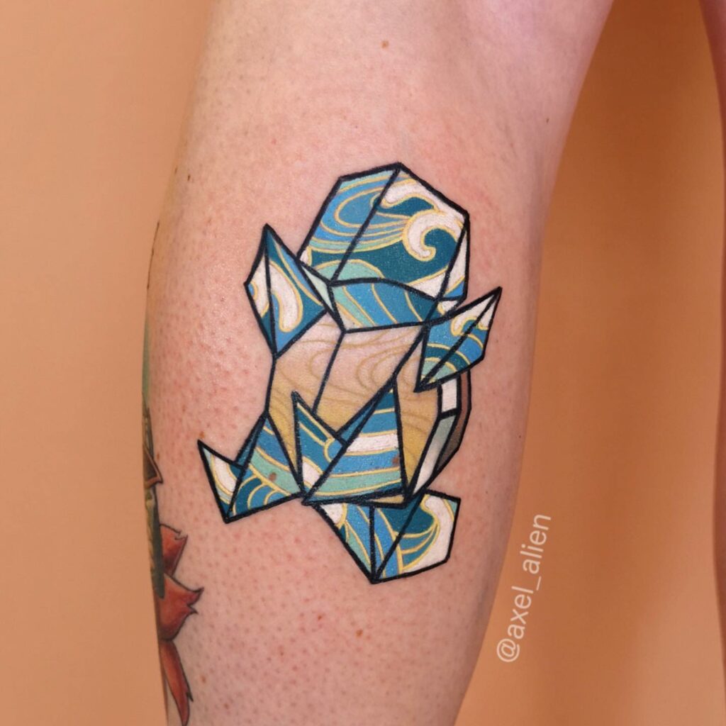 11+ Minimalist Pokemon Tattoo Ideas That Will Blow Your Mind 13 Origami Popular Pokemon Tattoo Design