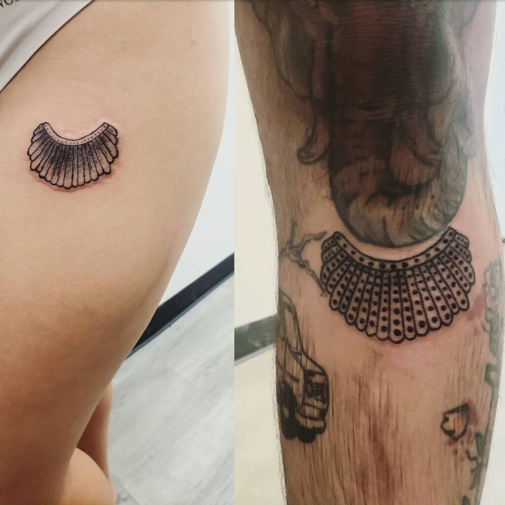 10+ Rbg Dissent Collar Tattoo Ideas That Will Blow Your Mind! 16 Original Illustration Of The Dissent Collar Tattoo Set