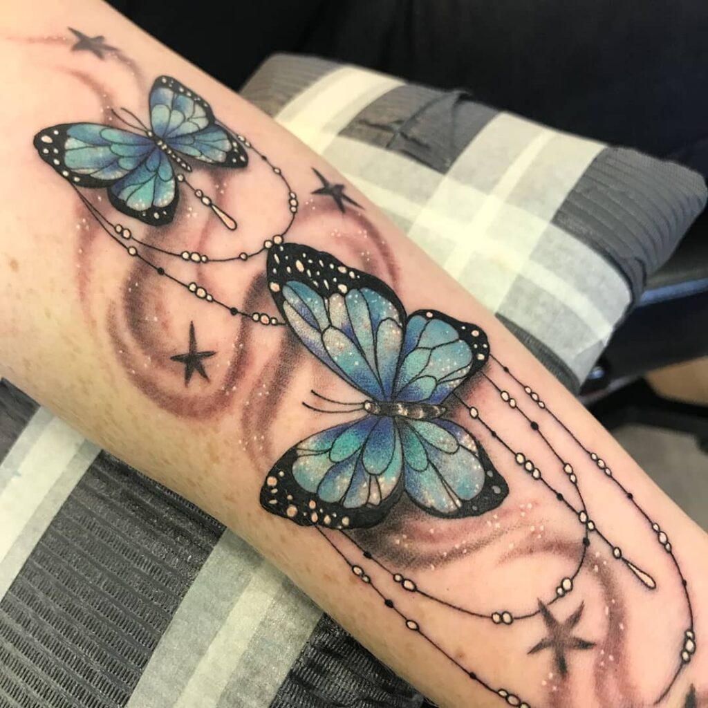 12+ Blue Butterfly Tattoo Ideas To Inspire You! 18 Ornamental Blue Butterfly Tattoo