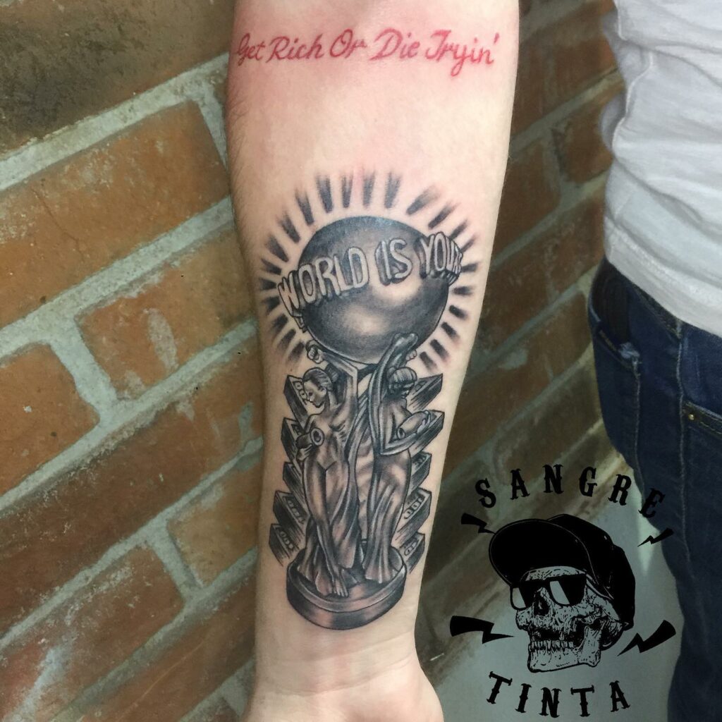 19+ Scarface The World Is Yours Tattoo Ideas That Will Blow Your Mind! 28 Ornamental The World is Yours Tattoo ideas