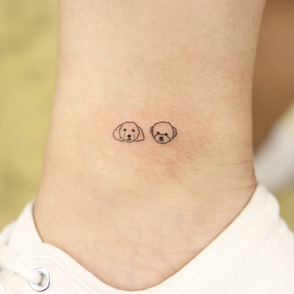 12+ Dog Outline Tattoo Ideas To Inspire You! 18 Outline Minimalist Dog Tattoo