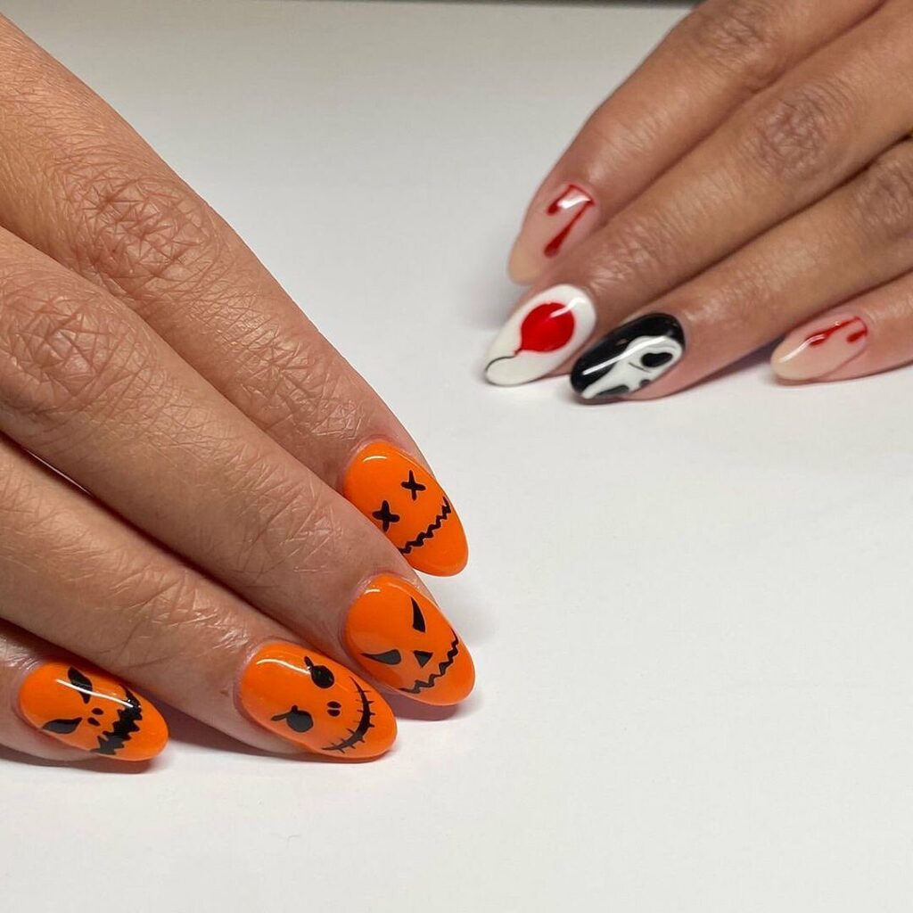 26 Latest Pumpkin Nail Designs To Try This Halloween 21 Painted Pumpkin Nails