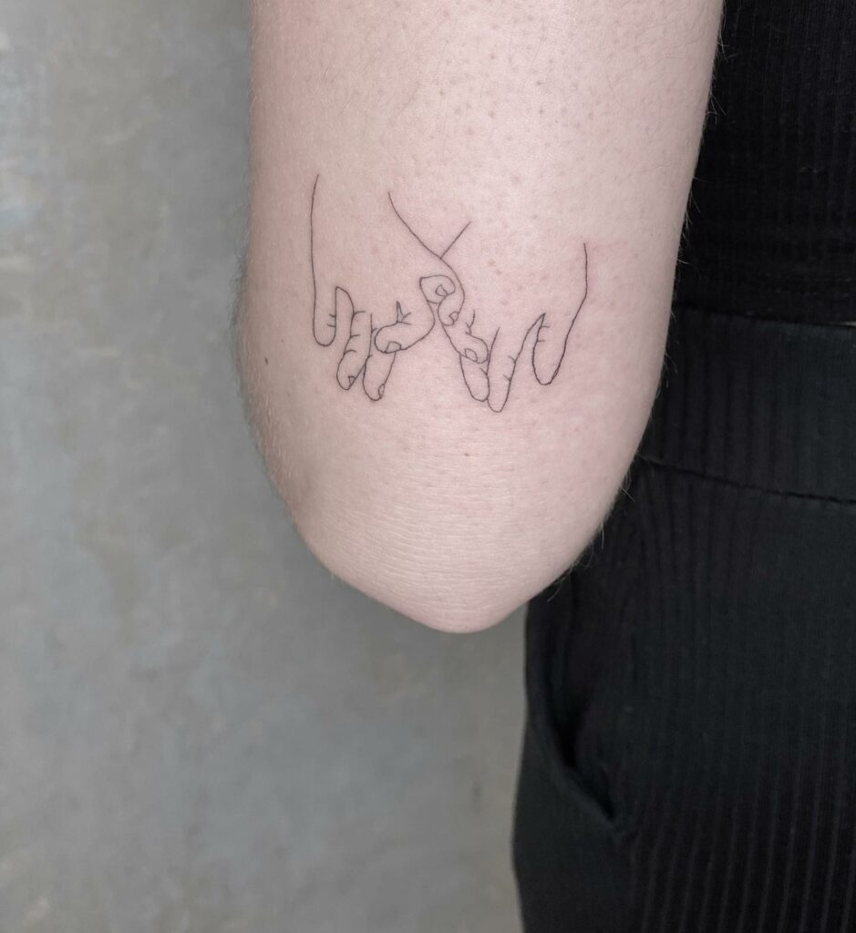 10+ Tattoo For Parents Ideas That Will Blow Your Mind! 15 Parents Holding Hands Tattoo Designs