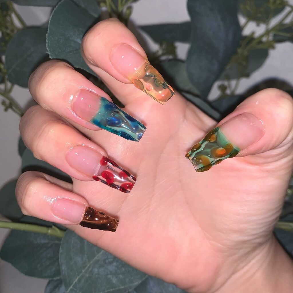 Get Playful with 40 Jelly Nail Designs for 2024 14 Party Animal