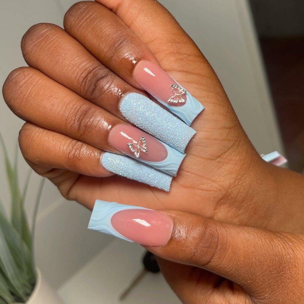 34 Latest Blue Acrylic Nail Designs To Try in 2024 12 Dreamy Pastel Blue Acrylic Nails