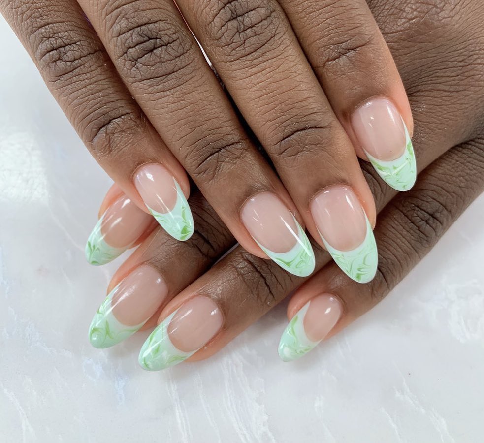 30 Latest Mint Green Nail Ideas To Try Today! 37 Refined Pastel French Tips in Mint Green