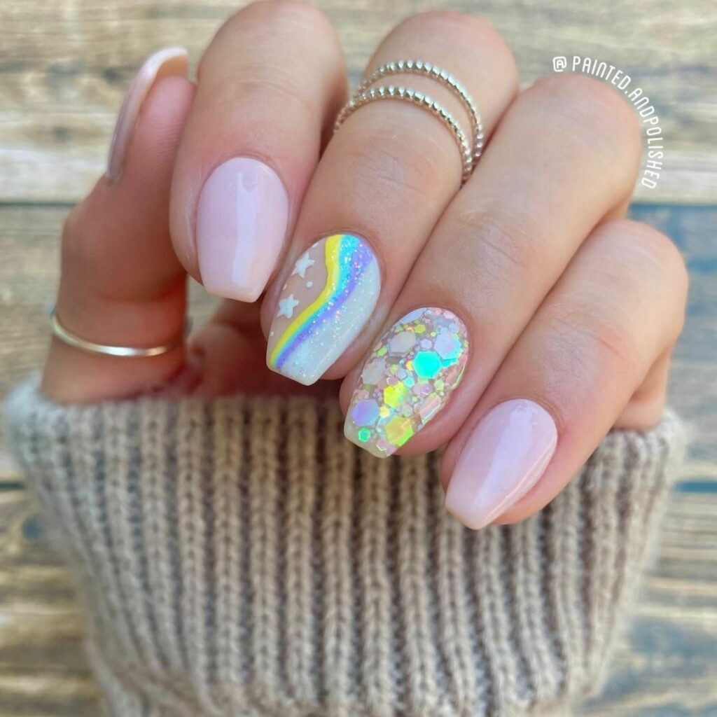 Elegant Pearl Nail Designs to Try in 2024 π 26 Pastel Waves with Pearl Droplets