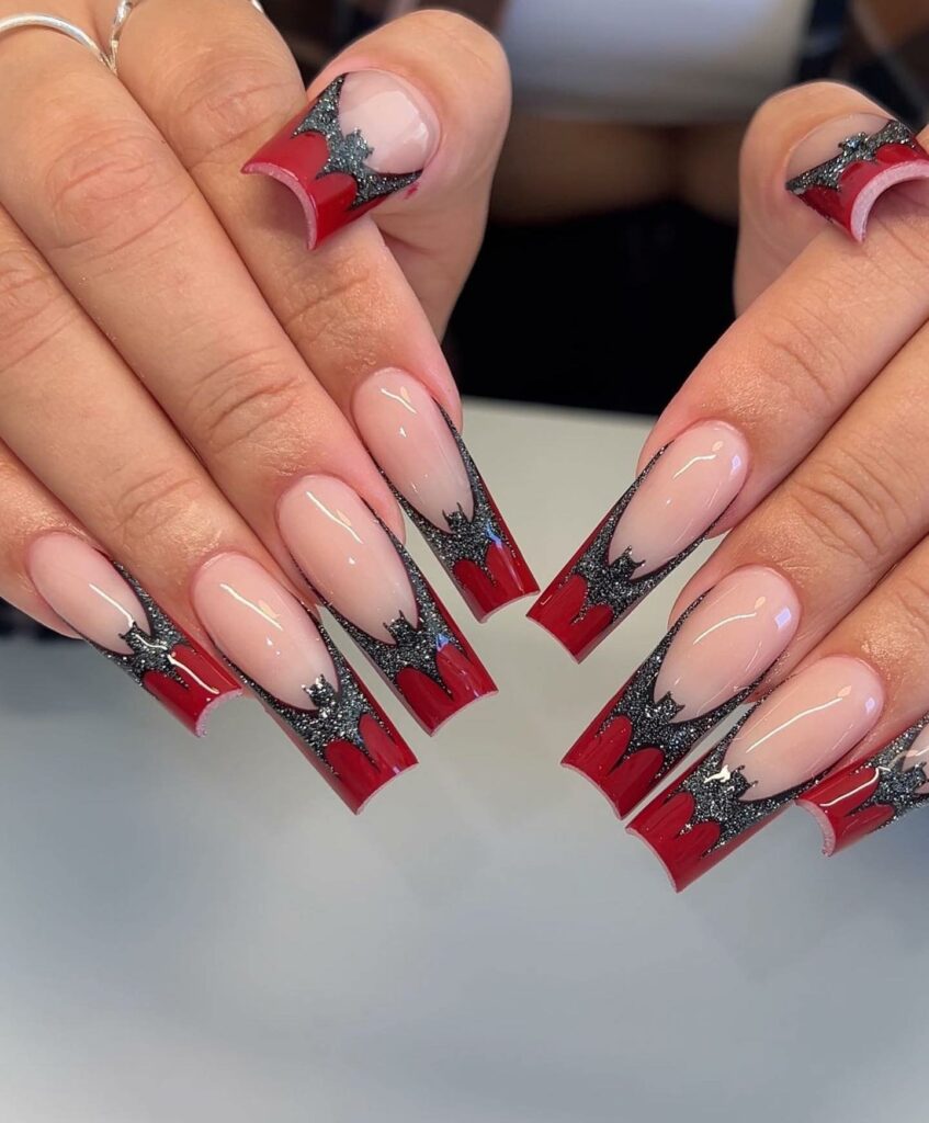 Embrace the Night with 33 Vampire Nail Designs for 2024 26 Pattern Duplicate Design