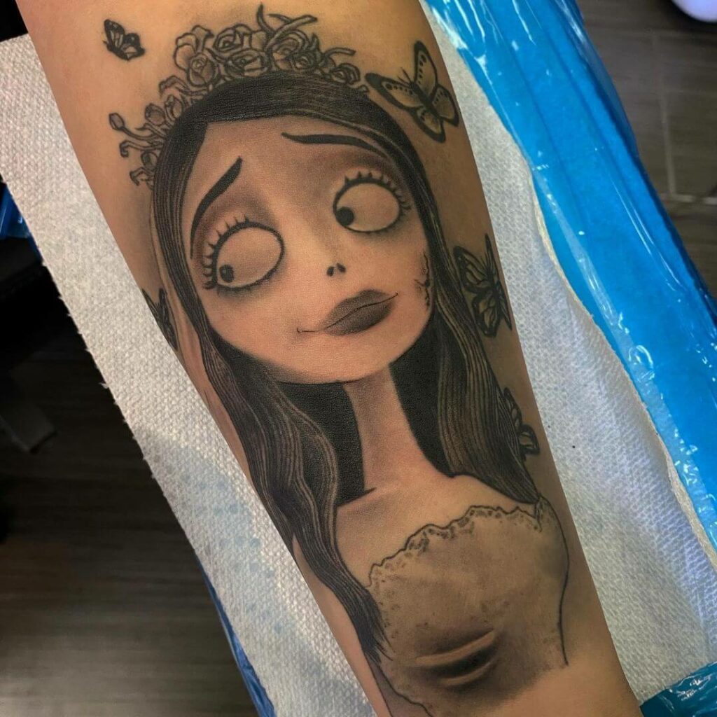 11+ Corpse Bride Tattoo Ideas That Will Blow Your Mind! 17 Pencil Corpse Bride Tattoo