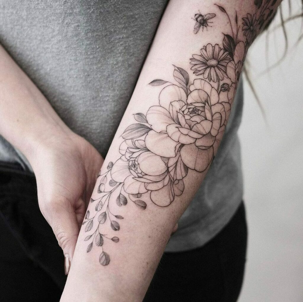 11+ Flower Tattoo For Men That Will Blow Your Mind! 12 Peony tattoo