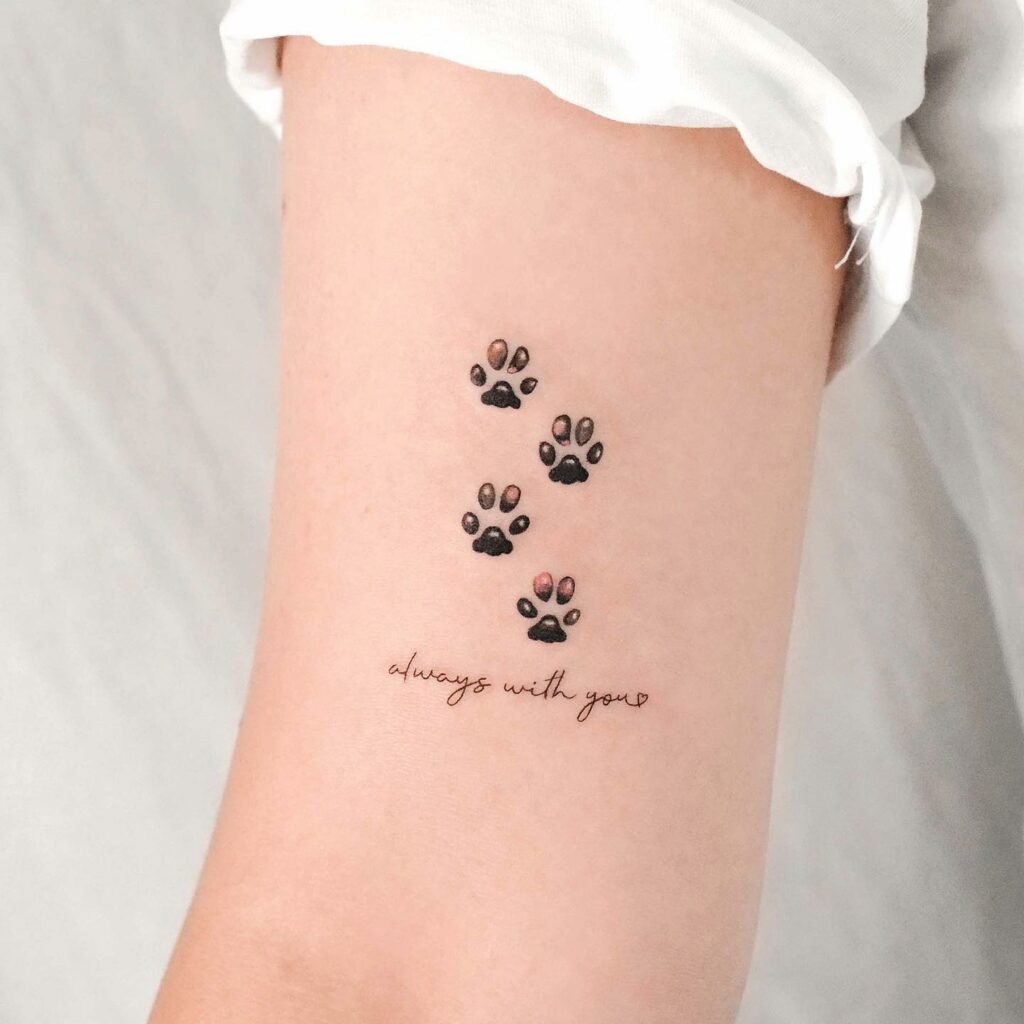 20+ Memorial Paw Print Tattoo Ideas That Will Blow Your Mind! 11 Pet Memorial Tattoo Ideas With Small Paw Prints