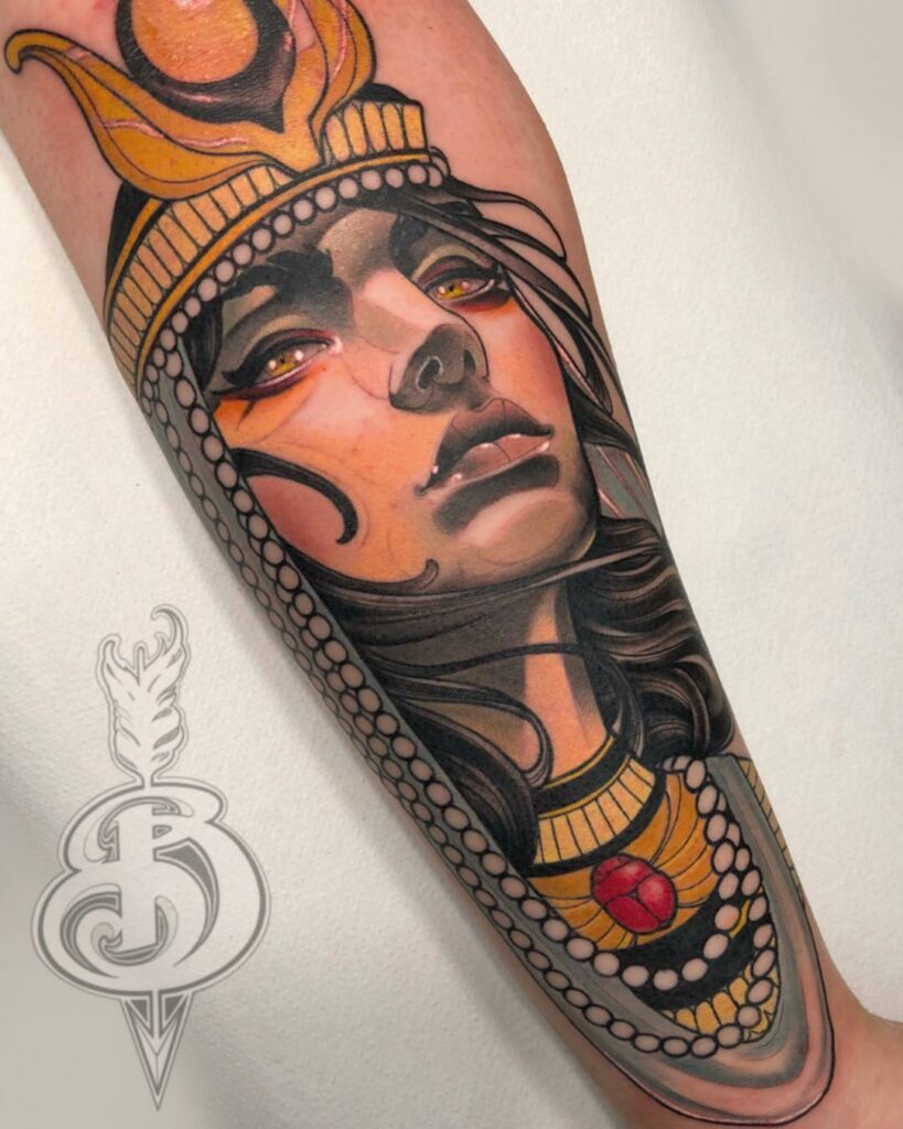 11+ Pharaoh Tattoo Stencil Ideas That Will Blow Your Mind! 11 Pharaoh Female Egyptian Tattoos