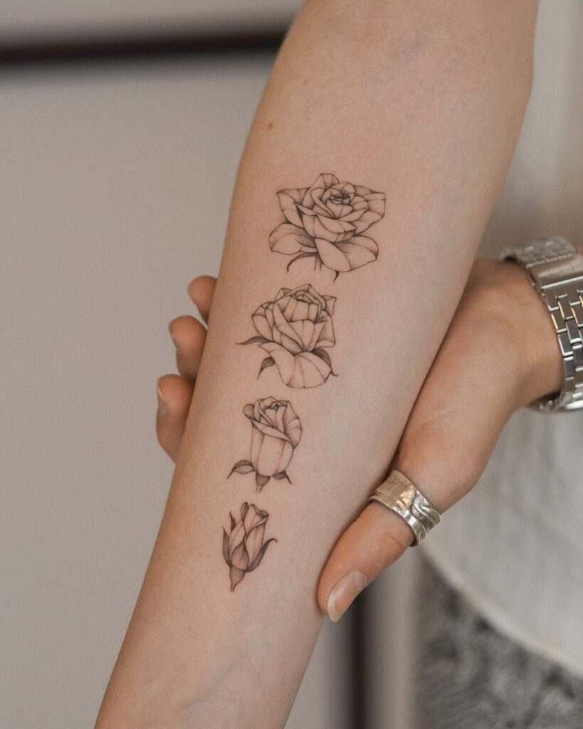 11+ Outline Stencil Rose Tattoo Drawing 16 Phases Of Rose Tattoo On Hand