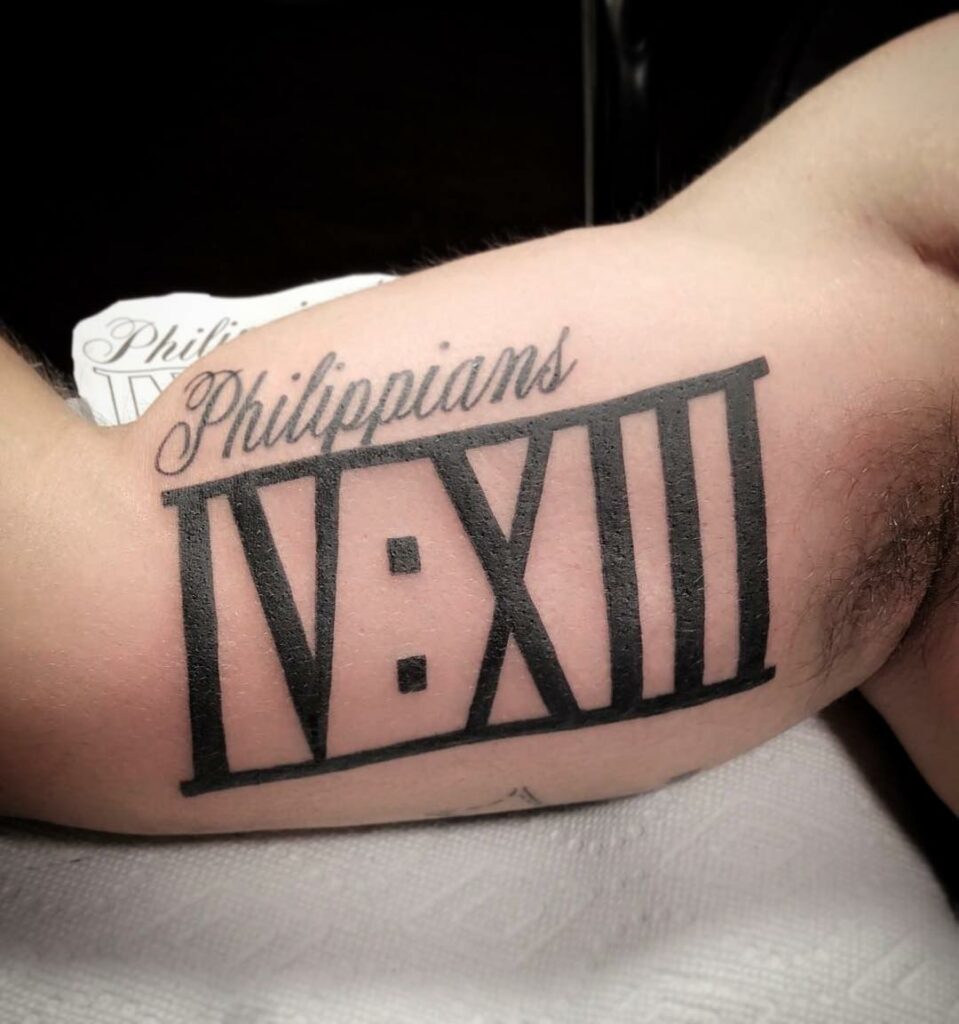 12+ Philippians 4 13 Tattoo Ideas To Inspire You 12 Philippians 4 13 Tattoo Roman Numerals