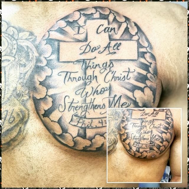 12+ Philippians 4 13 Tattoo Ideas To Inspire You 18 Philippians 4 13 Tattoo With Clouds