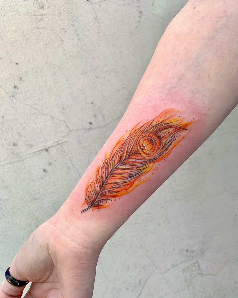 11+ Unique Phoenix Tattoo Small Ideas That Will Blow Your Mind! 17 Phoenix Feather Tattoos