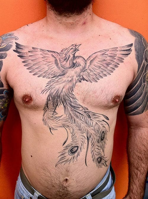 33 Latest Phoenix Tattoos To Inspire You In 2024! 41 Phoenix Chest Tattoo